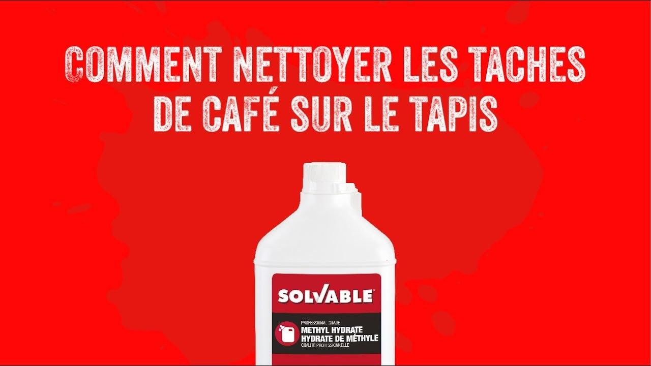 Comment nettoyer du café renversé sur du tapis avec l’Hydrate de méthyle Solvable<sup>MC</sup> - Solvable