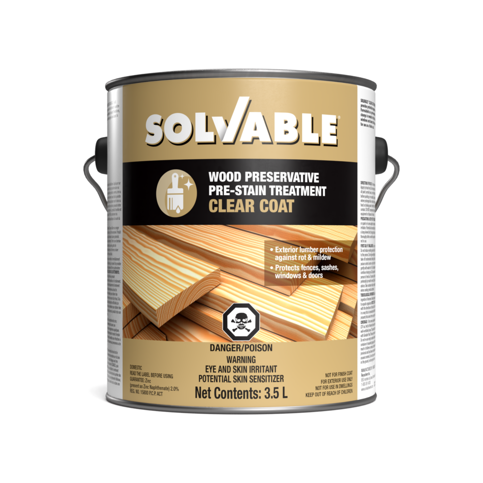 Clear Coat Wood Preservative Made in Canada Solvable