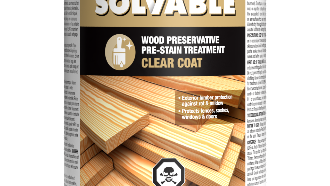 Clear Coat Wood Preservative Made In Canada Solvable 6893