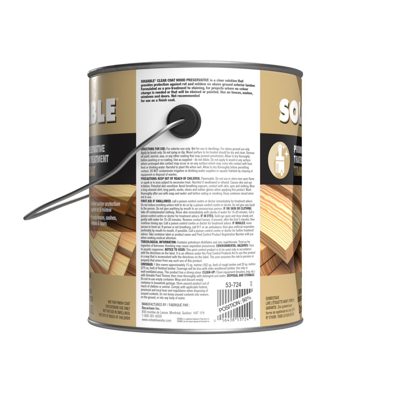 Clear Coat Wood Preservative Made in Canada Solvable