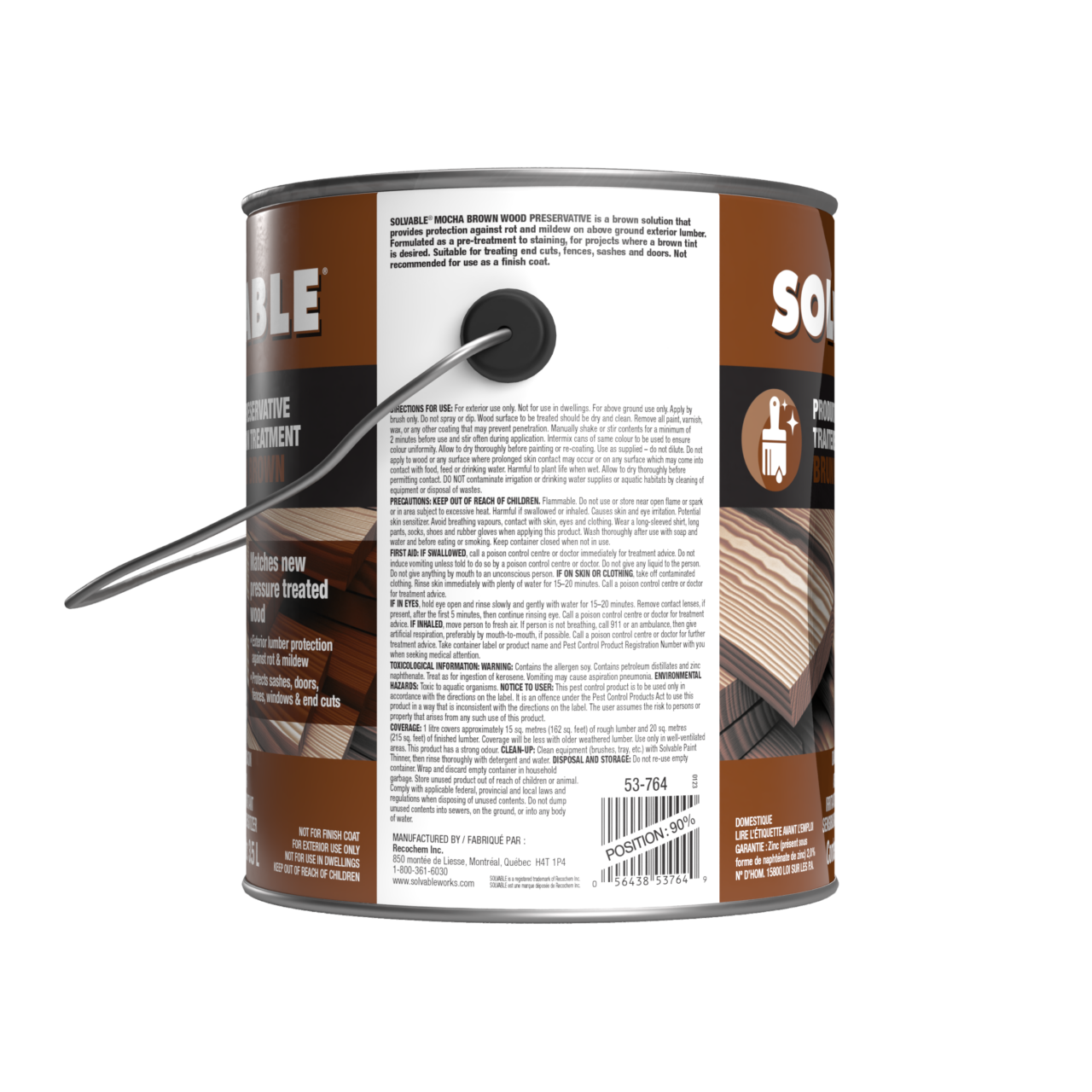 Mocha Brown Wood Preservative Made in Canada Solvable