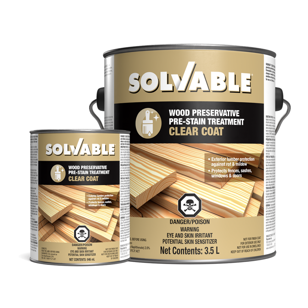 Clear Coat Wood Preservative Made in Canada Solvable